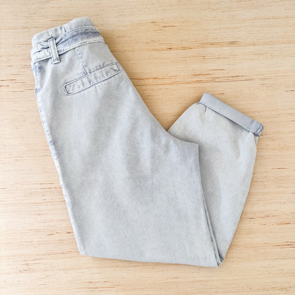 Zara High Rise Balloon Gray Denim Jeans Size 2 - Picture 2 of 13